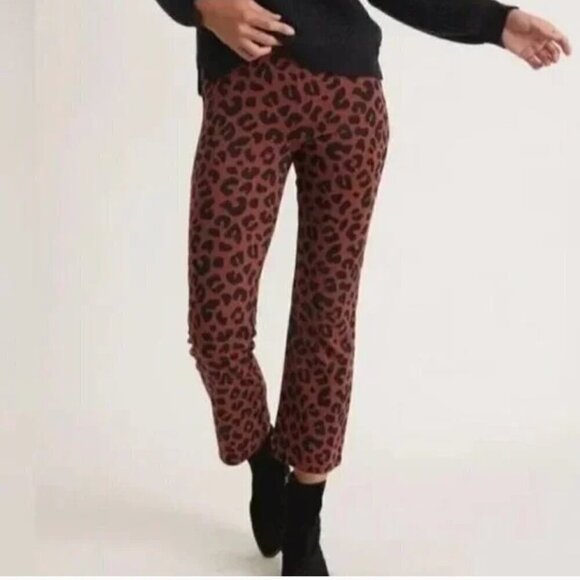 Marine Layer Valencia Pant Animal Print Kick Flare Cheetah NWT Medium - Picture 1 of 6